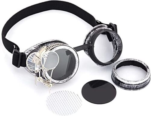 ZAIQUN Steampunk Goggles Rave Glasses Cosplay Goggles Steampunk