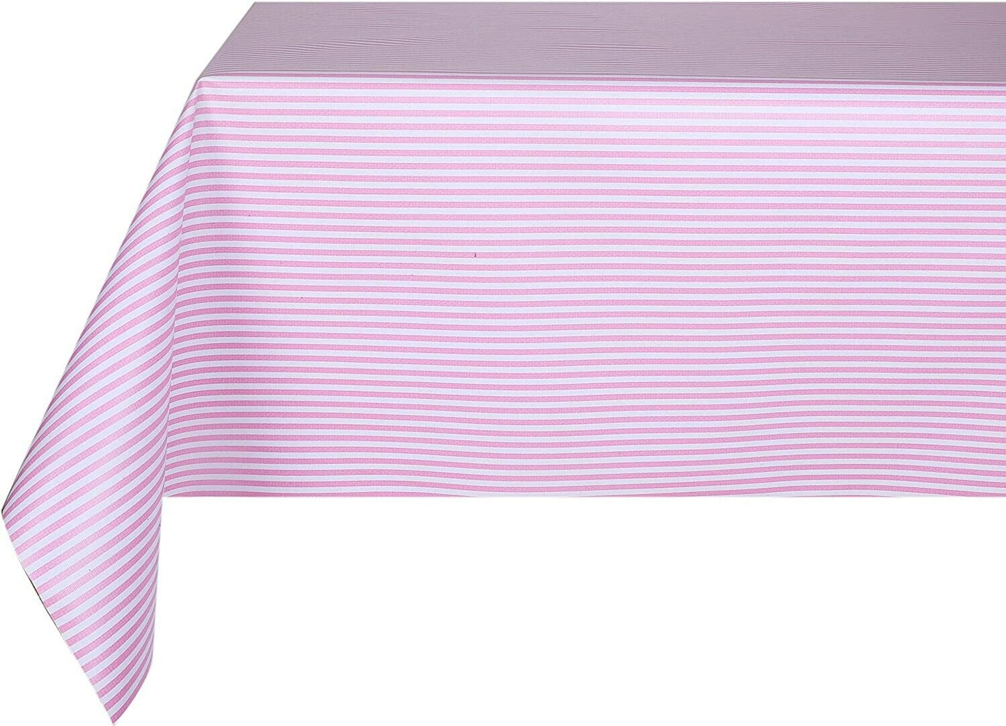 Vinylla Pink Stripes Easy Wipe Clean PVC Tablecloths 140x180CM